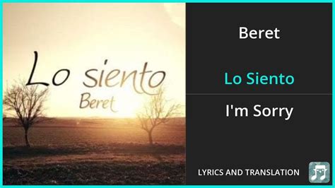 lo siento meaning|lo siento translation.